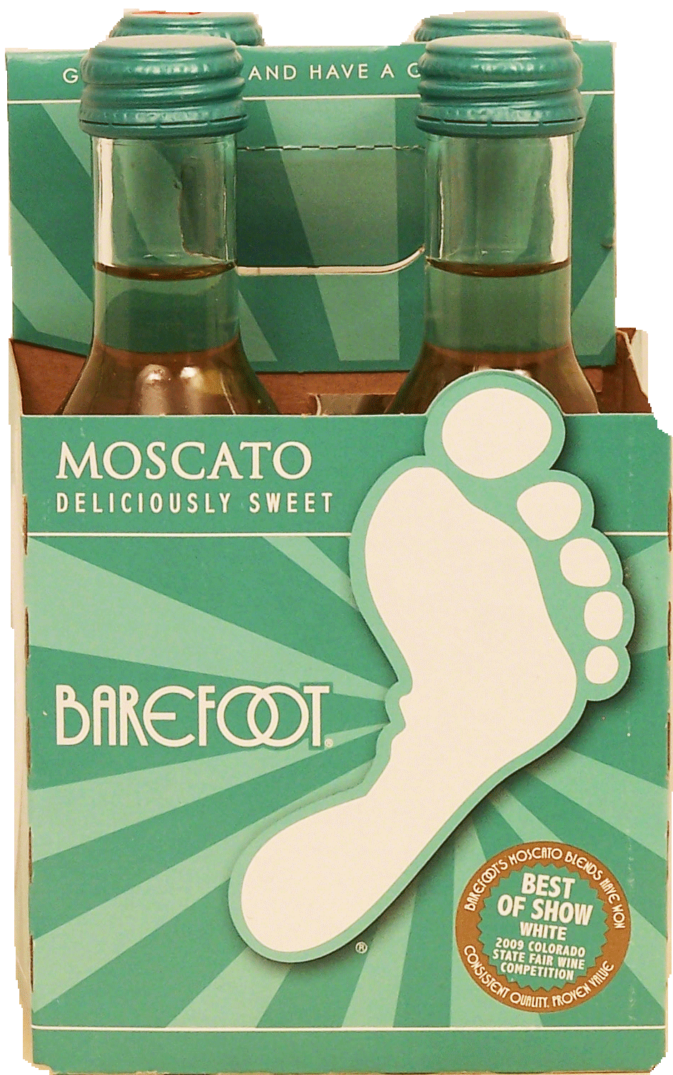 Barefoot  moscato white wine of California, 9% alc. by vol., 187-ml single serve Full-Size Picture